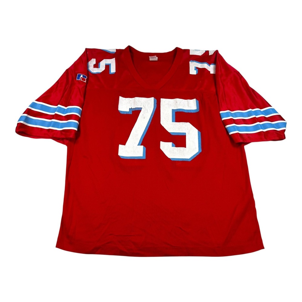 Vintage Russell Athletic Houston Oilers Football Jersey Mens 2XL 75 USA 90s